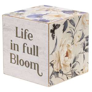 Life in Full Bloom Vintage Flowers Cube