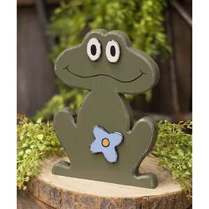 Rustic Wood Smiling Flower Frog Sitter 38280;