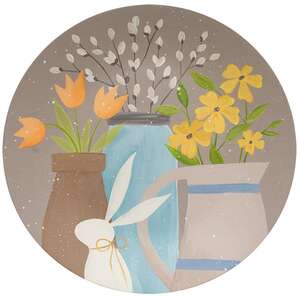 Spring Flowers In Jars Plate - 2 Asstd.