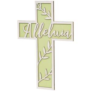 Vined Alleluia Cross Sign