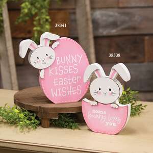 Some Bunny Loves You Hatching Bunny Wooden Sitter