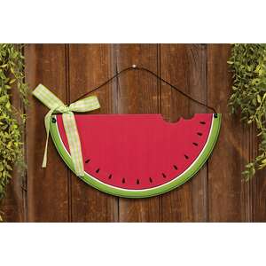 Wooden Nibbled Watermelon Wall Hanger