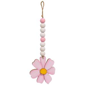 Beaded Pink Flower Ornament - 2 Asstd.