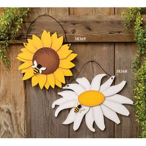 Layered Wood Daisy & Bee Hanger
