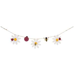 Daisy Bee & Ladybug Wooden Garland