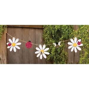Daisy Bee & Ladybug Wooden Garland