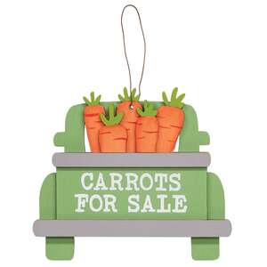 Happy Easter Wooden Pickup Truck Hanger - 3 Asstd.