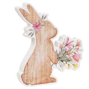 Bunny Basket Chunky Wooden Sitter - 3 Asstd.
