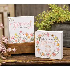 Spring Do Your Thing Square Box Sign - 2 Asstd.