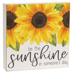 Be the Sunshine Sunflower Square Box Sign - 2 Asstd.