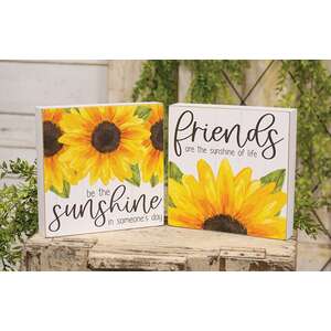 Be the Sunshine Sunflower Square Box Sign - 2 Asstd.