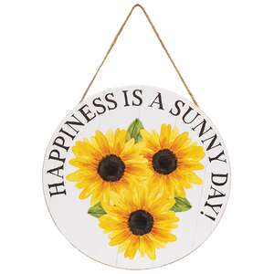 Sunny Day Round Sunflower Sign - 2 Asstd.