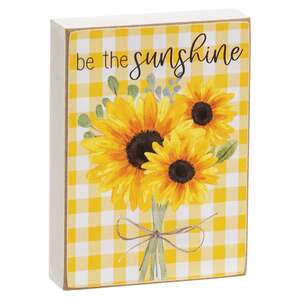 Sunflower Gingham Mini Rectangle Block - 3 Asstd.