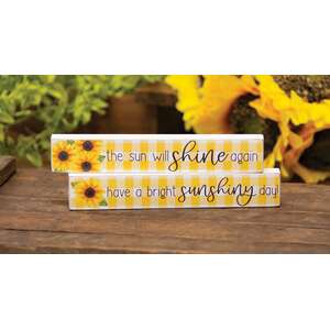 Sunflower Gingham Mini Stick - 2 Asstd.