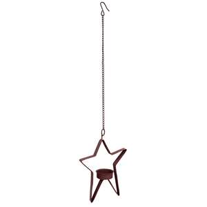 Hanging Tealight Metal Stars, 3 Asstd.