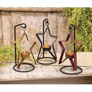 Whimsical Tealight Star Stand, 3 Asstd.
