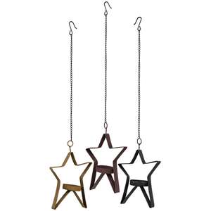 Whimsical Tealight Star - Hanging (Timer) - 3 asst.