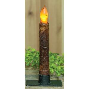 Burnt Mustard Taper Candle - 6"