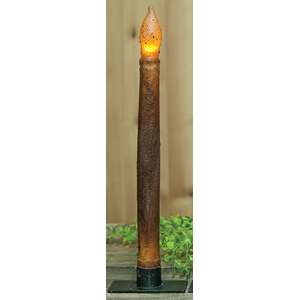 Burnt Mustard Taper Candle - 11"