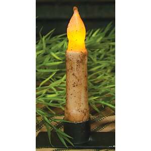 Burnt Ivory Taper Candle- 4"