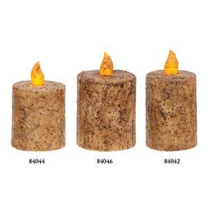 Burnt Ivory Timer Pillar - 2.5'' x 2.25''