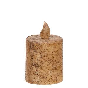 Burnt Ivory Timer Pillar - 2.5'' x 2.25''