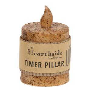 Burnt Ivory Timer Pillar - 2.5'' x 2.25''