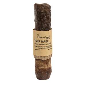 Primitive Drip Burnt Ivory Timer Candle - 4''