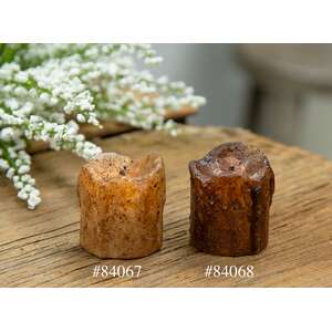 Mini Dripped Timer Pillar with Wick - Burnt Ivory