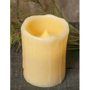 Ivory Pillar Timer Candle - 3"x 4"