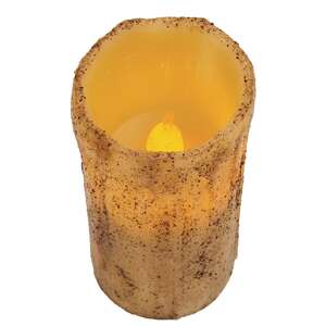 Burnt Ivory Drip Timer Pillar - 3" x 6"