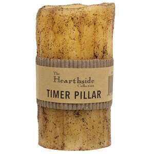 Burnt Ivory Drip Timer Pillar - 3" x 6"