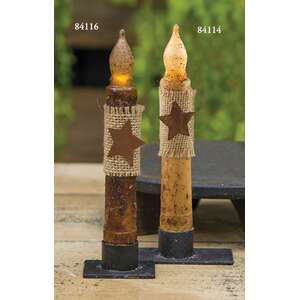 Burlap Star Taper in Burnt Ivory - 6"