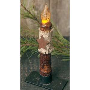 Burlap Star Taper in Burnt Mustard - 6"