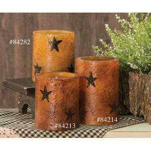 Star Timer Pillar in Burnt Ivory - 3" x 4"