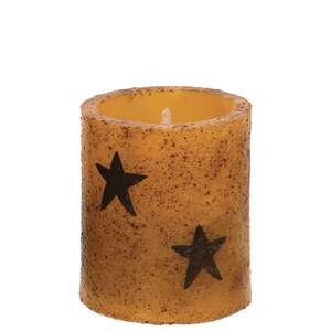 Star Timer Pillar - Burnt Mustard - 3.5" x 3";