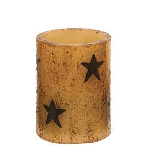 Star Timer Pillar in Burnt Ivory - 3" x 4"