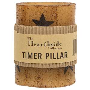 Star Timer Pillar in Burnt Ivory - 3" x 4"