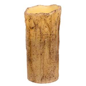 Burnt Ivory Timer Drip Pillar - 3" x 7"