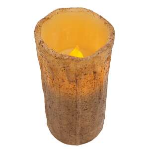Burnt Ivory Timer Drip Pillar - 3" x 7"
