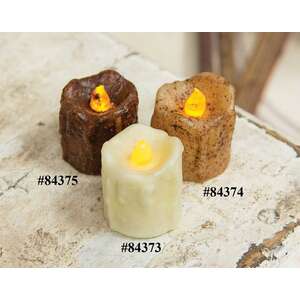 Mini Dripped Timer Pillar - Burnt Ivory - 1.5" Dia