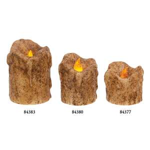 Dripped Pillar - Burnt Ivory - 3"