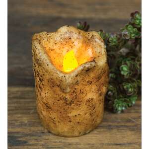 Dripped Pillar - Burnt Ivory - 4"