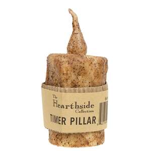 Twisted Flame Pillar - Burnt Ivory - 5"