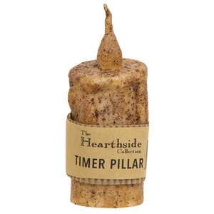 Twisted Flame Pillar - Burnt Ivory - 6"