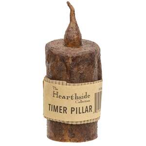Twisted Flame Pillar - Burnt Mustard - 6" -