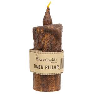 Twisted Flame Pillar - Burnt Mustard - 6.5"