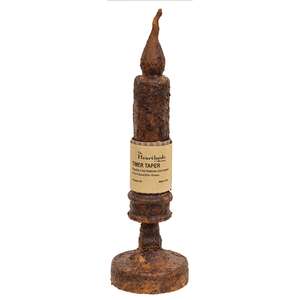 Twisted Flame Candlestick - Burnt Mustard - 8"