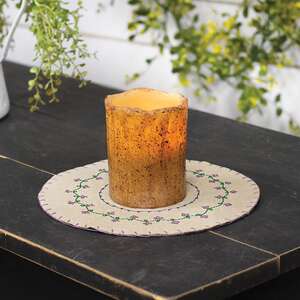 Purple Flower Candle Mat