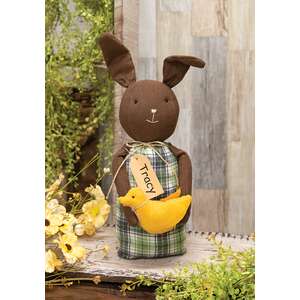 Tracy Chocolate Bunny Doll with Chick